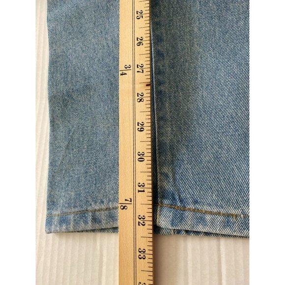 Vintage Perry Ellis America Mens Light Blue Cotton5-Pocket Jeans Size 35X32 - Picture 8 of 10